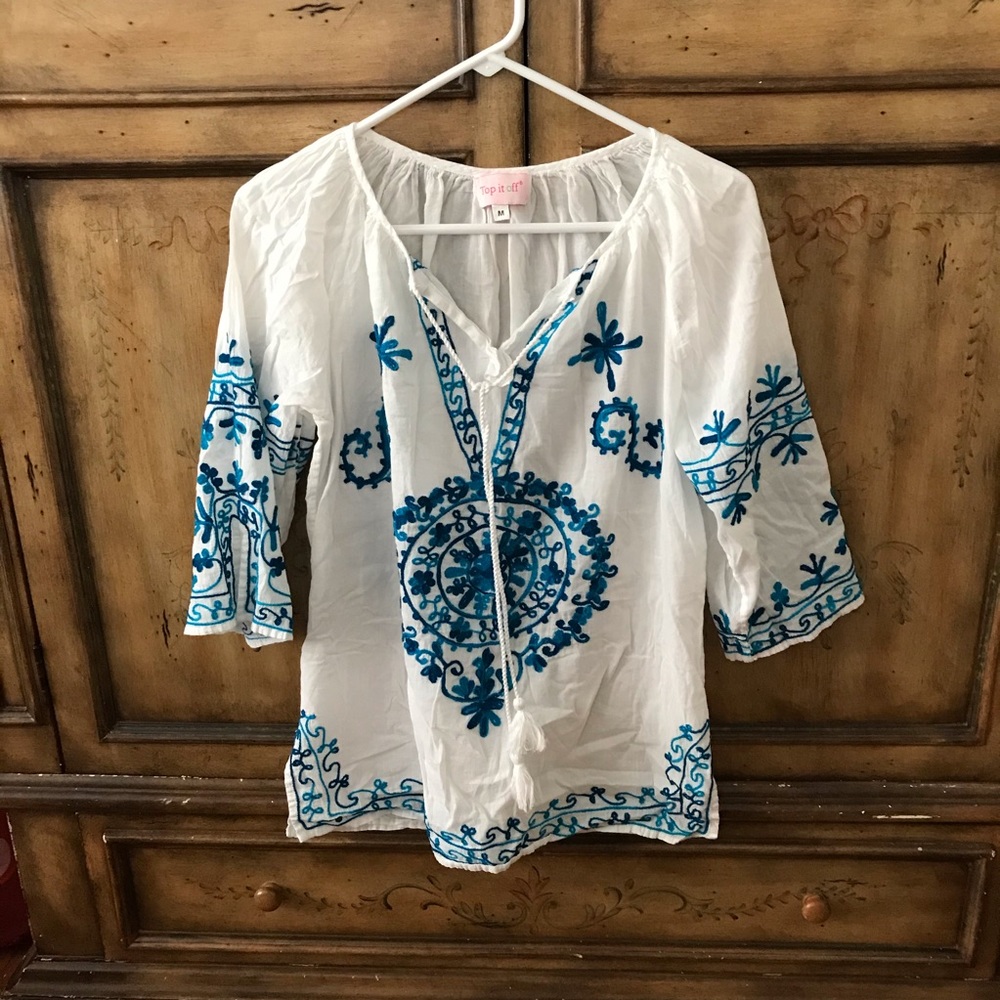 Lightweight cotton coverup, girls size M